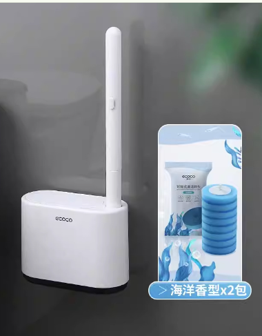 Disposable Toilet Brush with Cleaning Liquid (One Set)