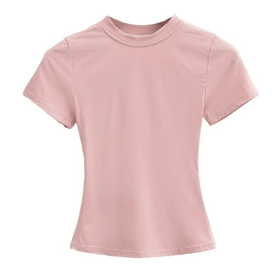 Solid Color Basic Style T-shirt