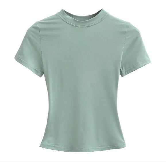 Solid Color Basic Style T-shirt