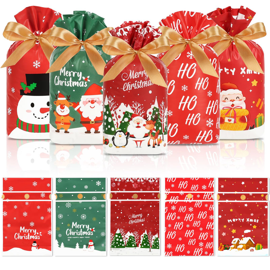 HRX Festive 50pc Christmas Candy Bags 5.8x9x2.4inch