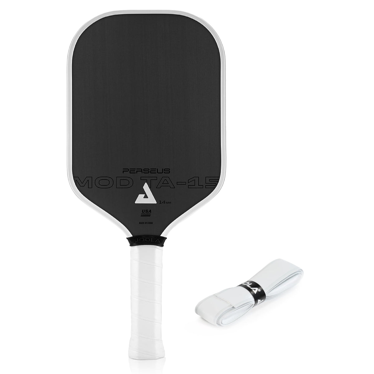 JOOLA MOD TA 15 14mm Pickleball Paddle - Patent-Pending Gen 3 Propulsion Core & Charged Carbon Surface Technology - Carbon Fiber Pickleball Paddle with White Edge Guard - USAPA Approved